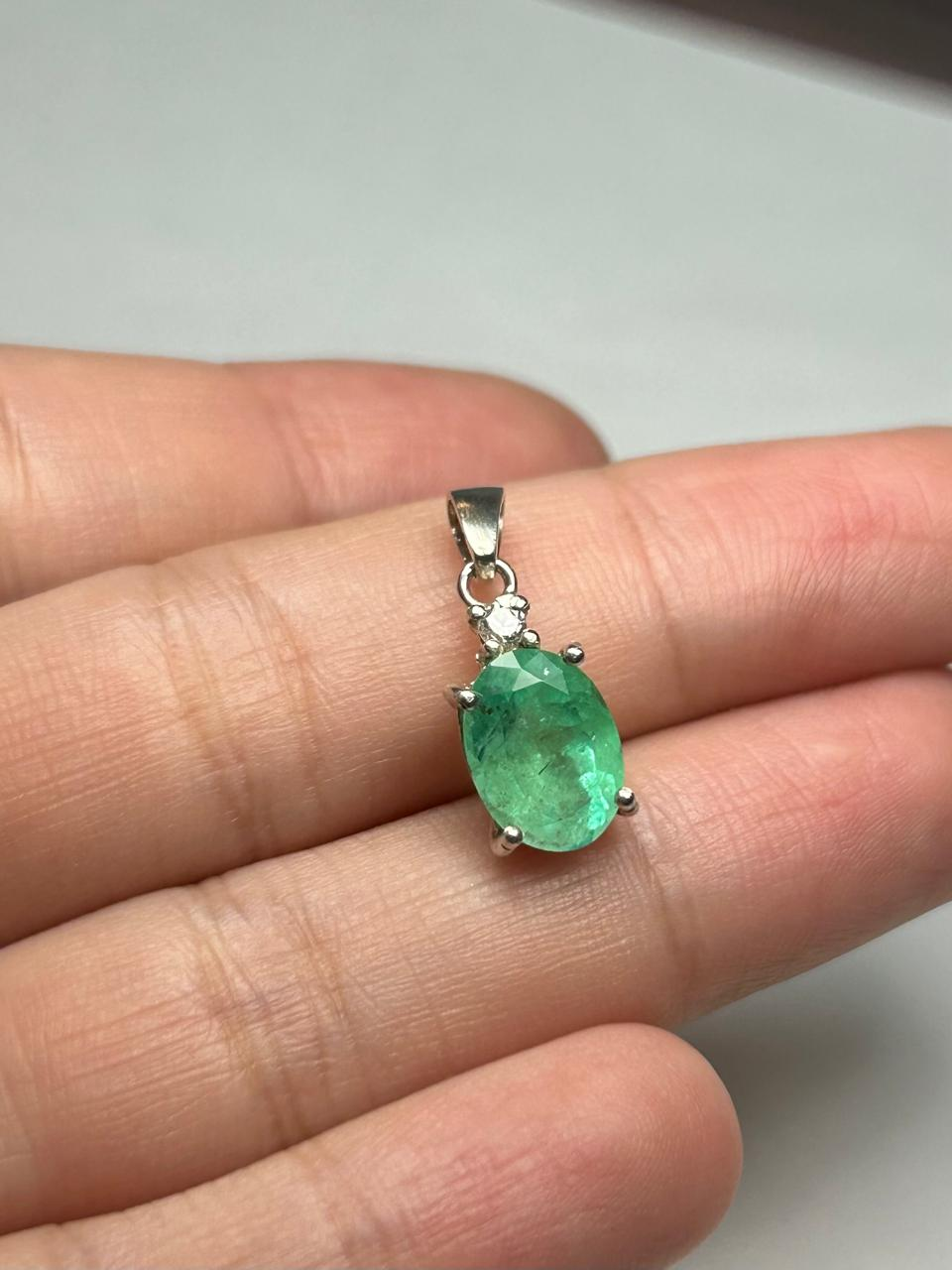 DIJE PLATA LEY 925 OVALO UÑA CRISTAL Mirano