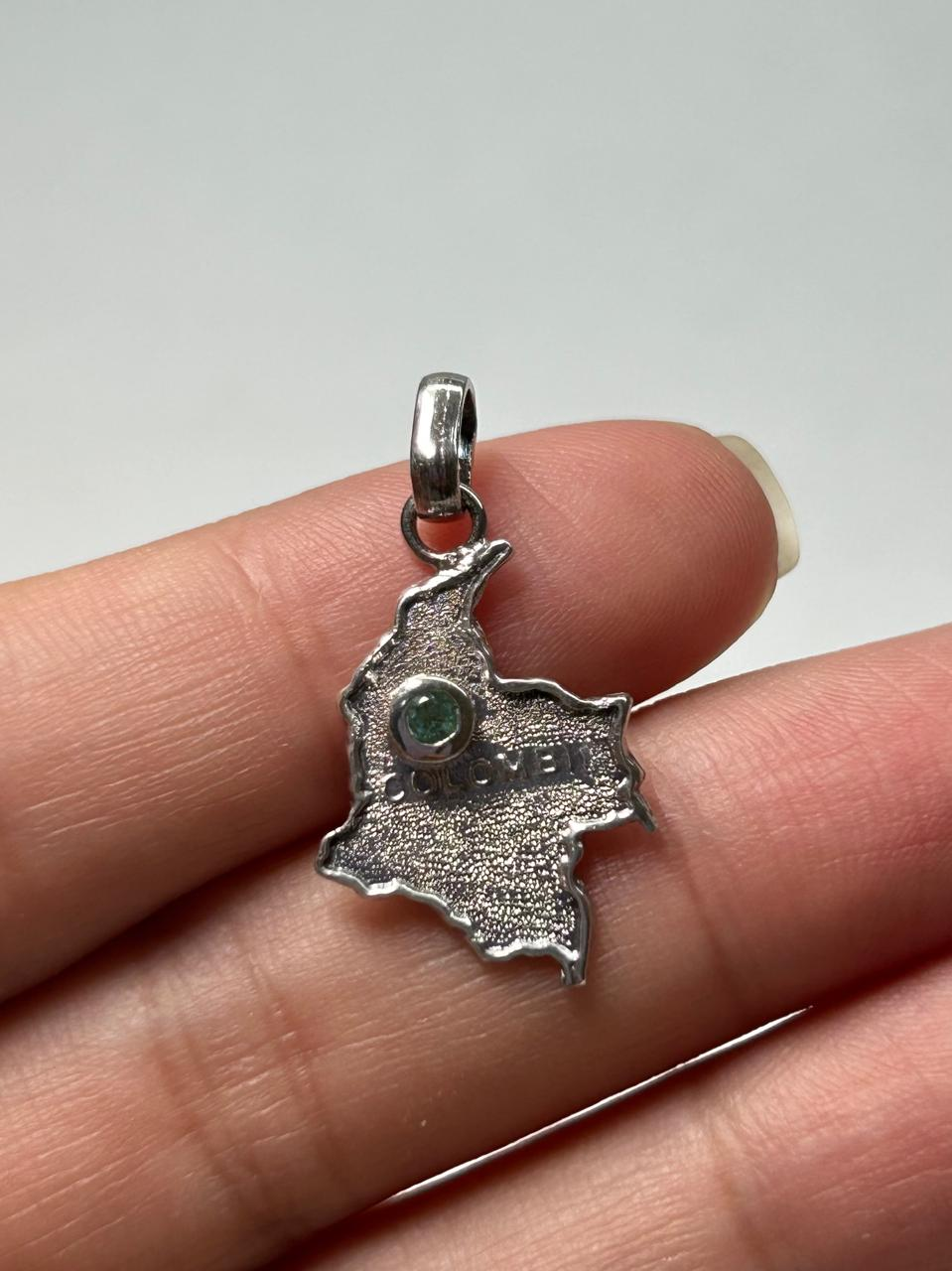 DIJE PLATA LEY 925 MAPA DE COLOMBIA Mirano