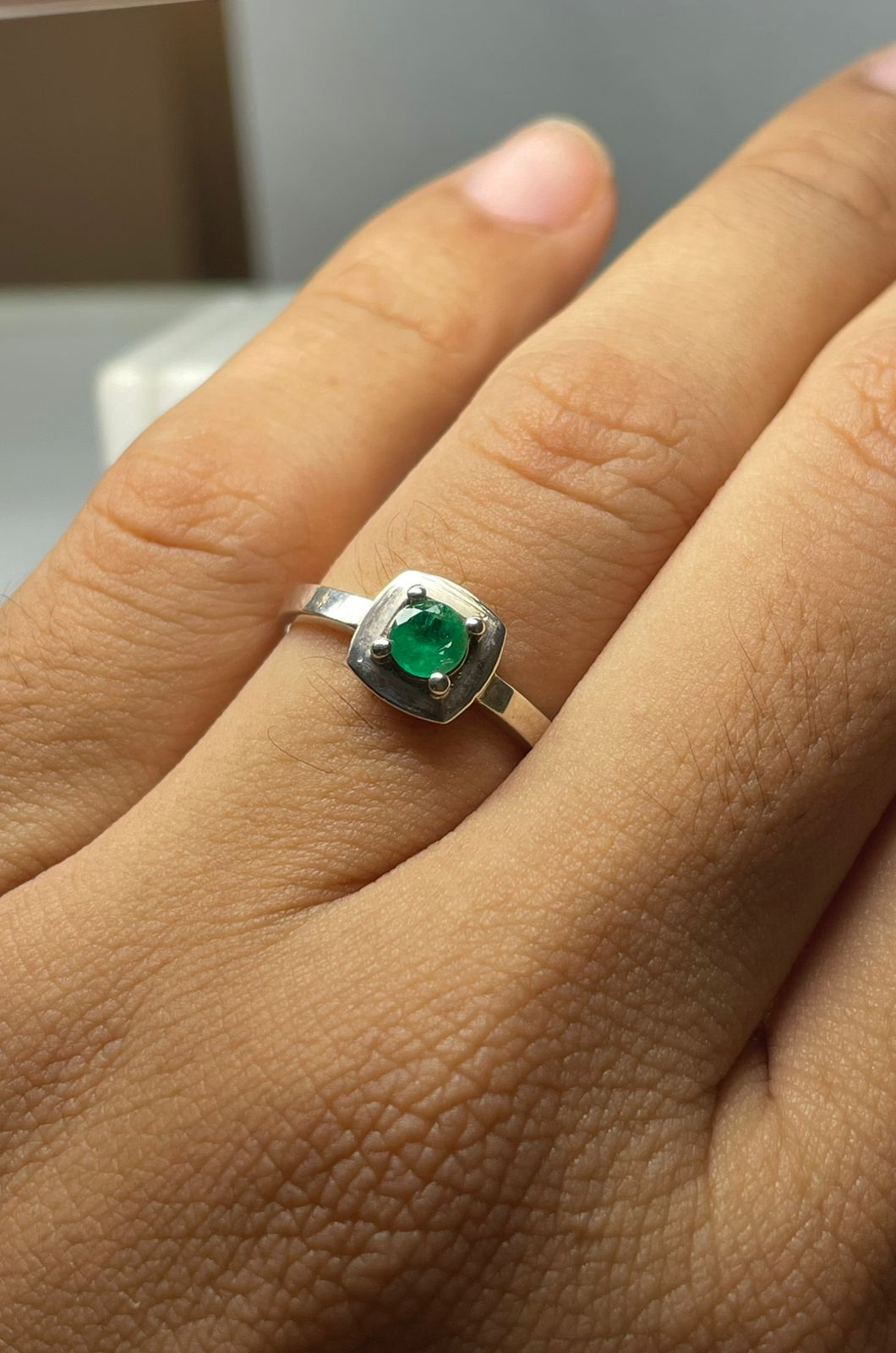 ANILLO EN PLATA LEY 950 DISEÑO PLANO Mirano