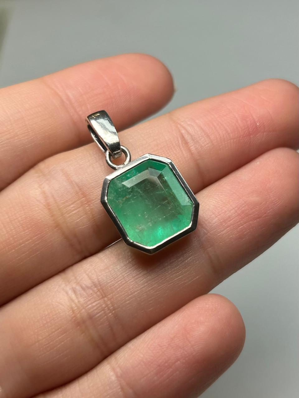DIJE PLATA LEY 925 CUADRADO DESPUNTADO Mirano