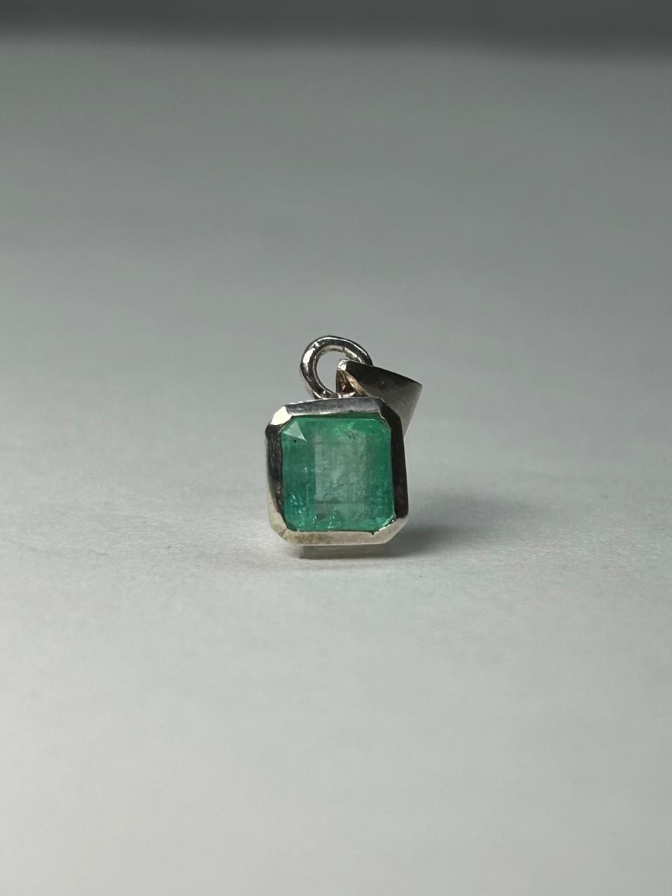 DIJE PLATA LEY 925 CUDRADO CRISTAL Mirano