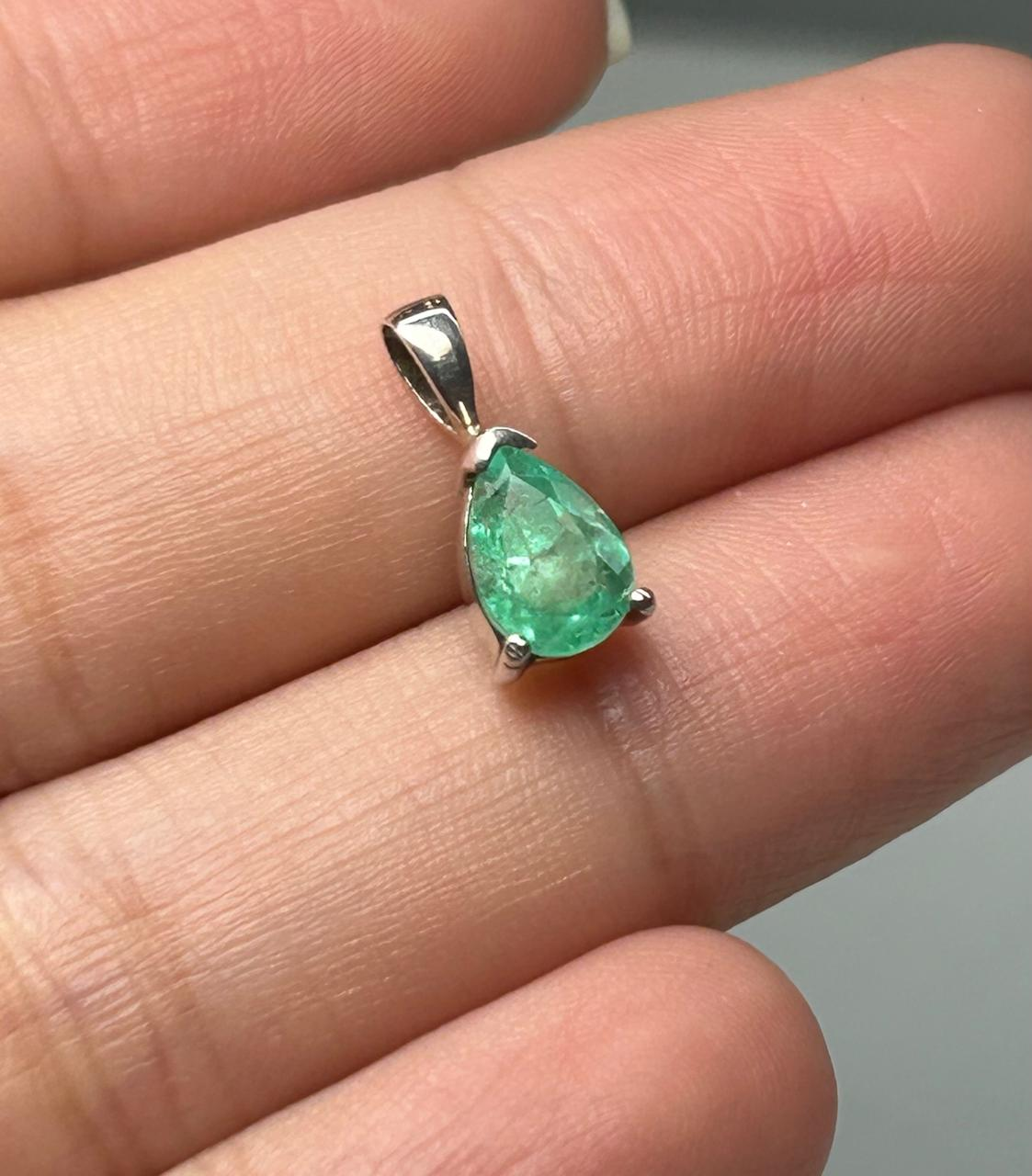DIJE PLATA LEY 925 LAGRIMA CRISTAL Mirano