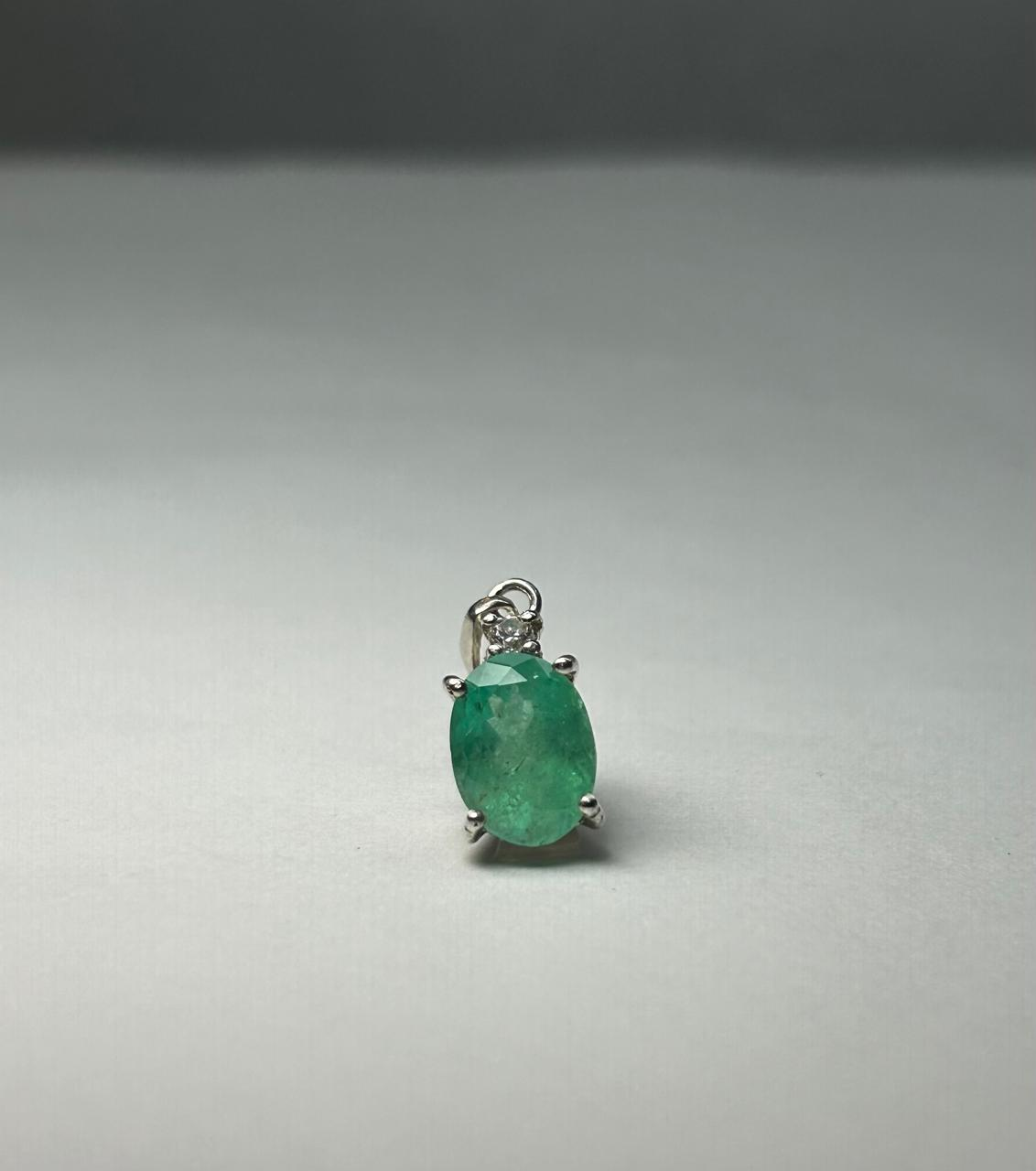 DIJE PLATA LEY 925 OVALO UÑA CRISTAL Mirano