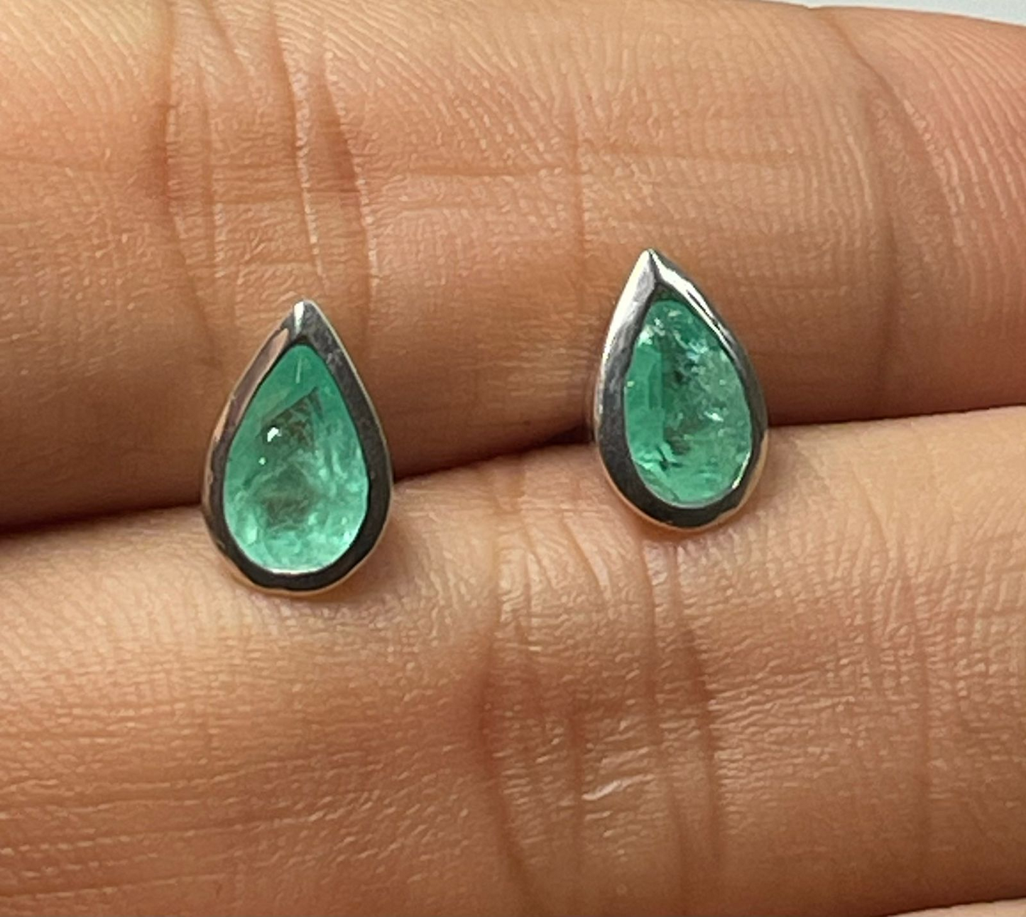 ARETES EN PLATA LEY 925 LAGRIMA BISEL Mirano