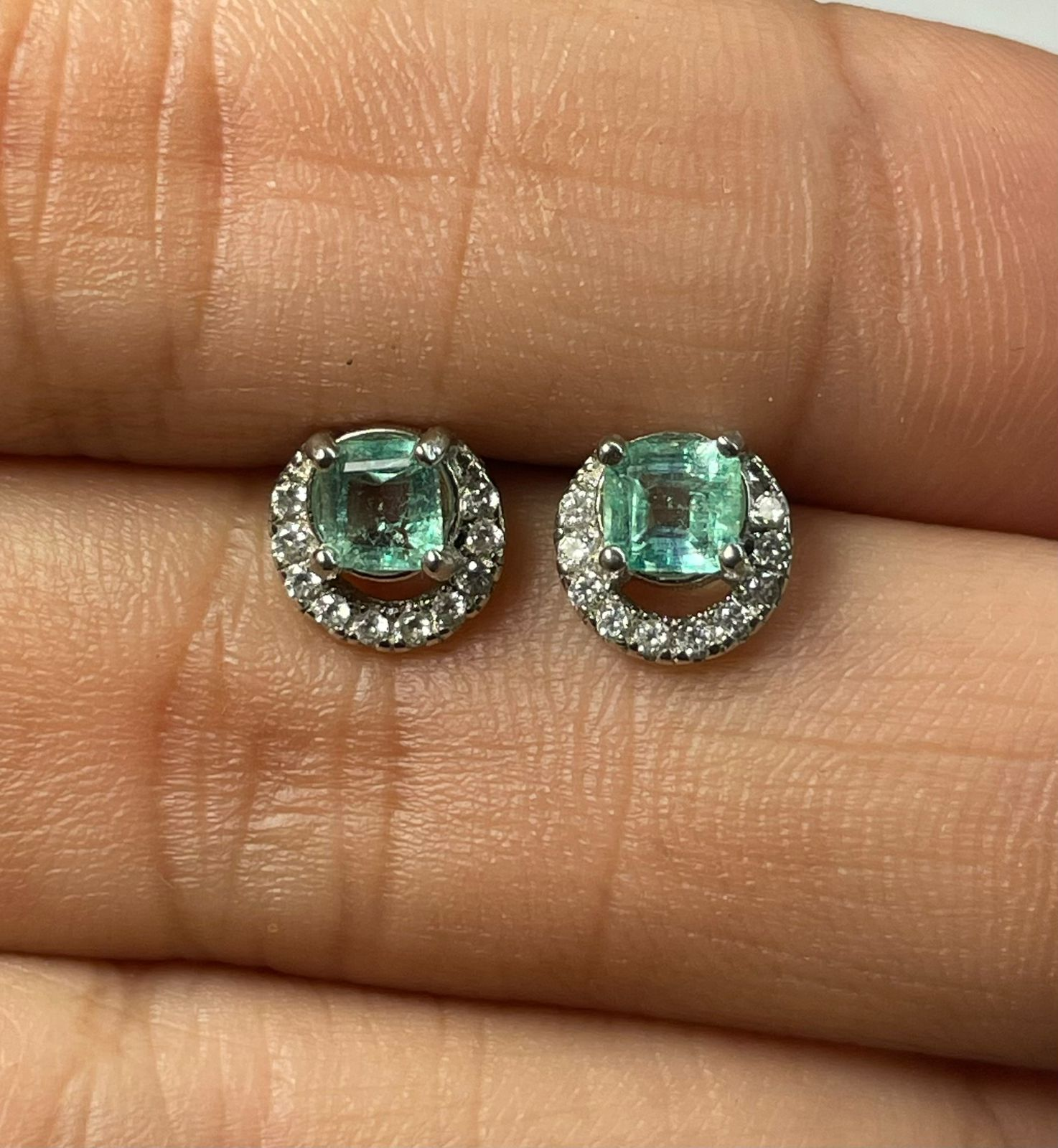 ARETES EN PLATA LEY 925  MEDIA LUNA Mirano