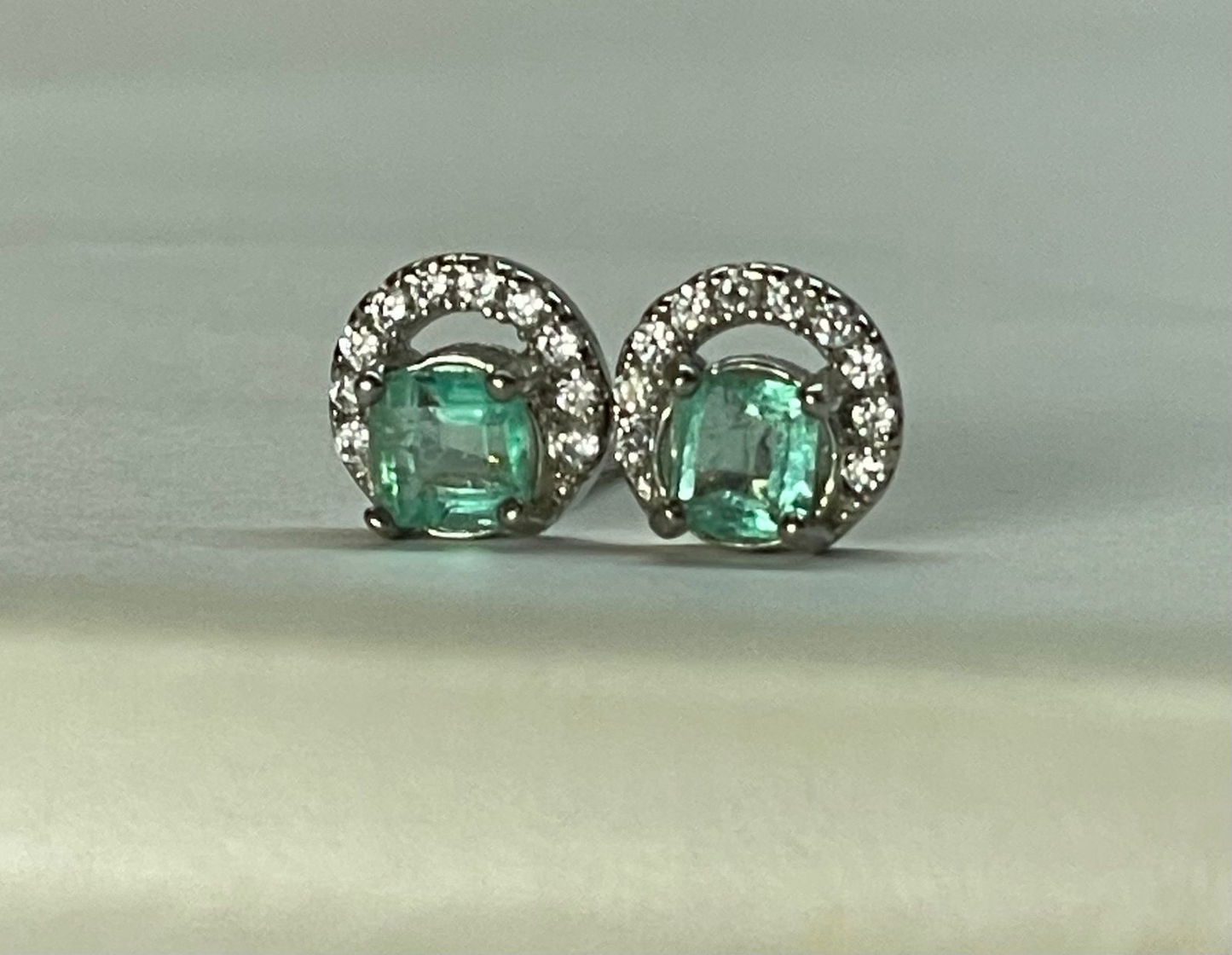 ARETES EN PLATA LEY 925  MEDIA LUNA Mirano