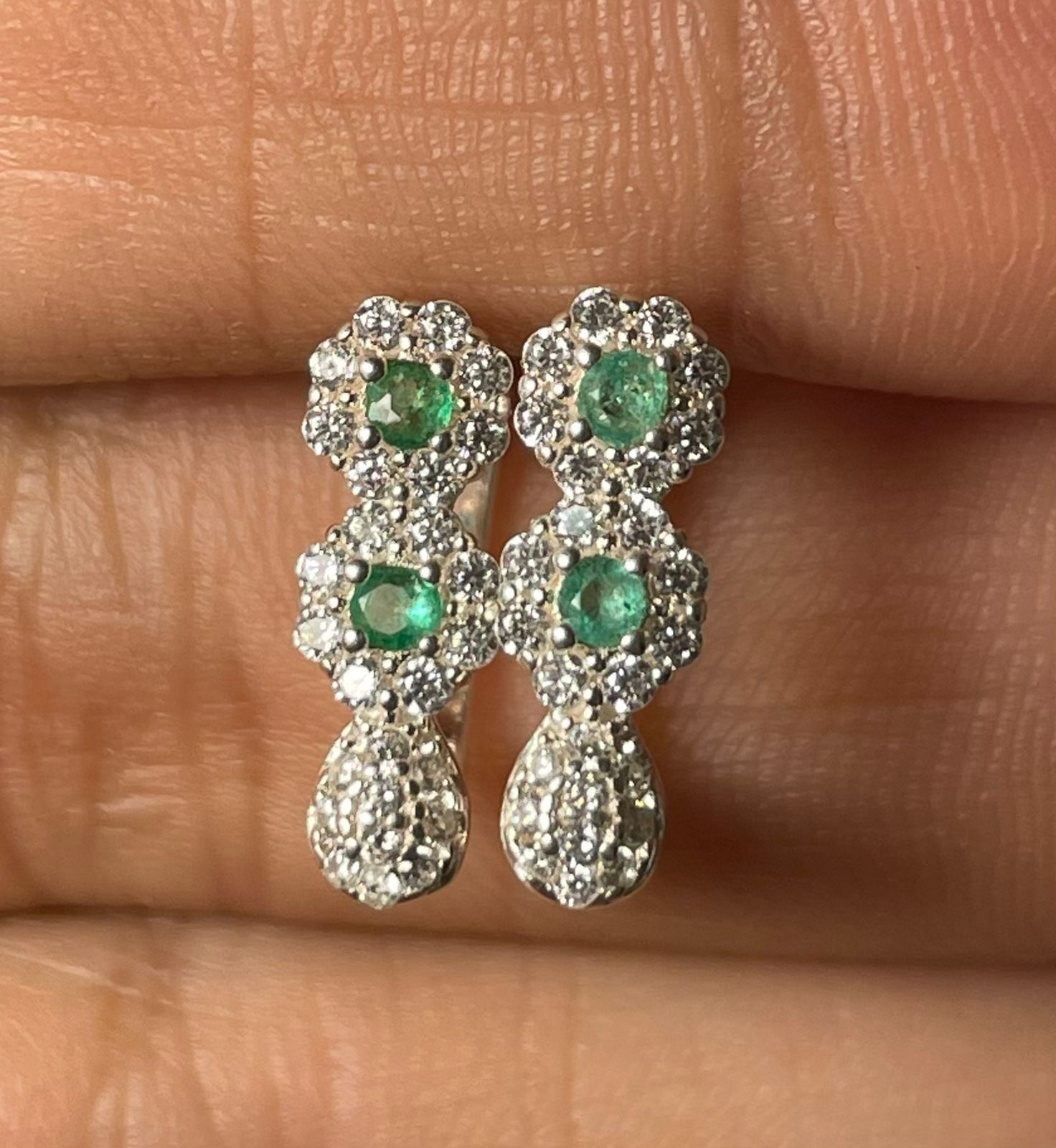 ARETES EN PLATA LEY 925 CANDONGA  OVALO Mirano