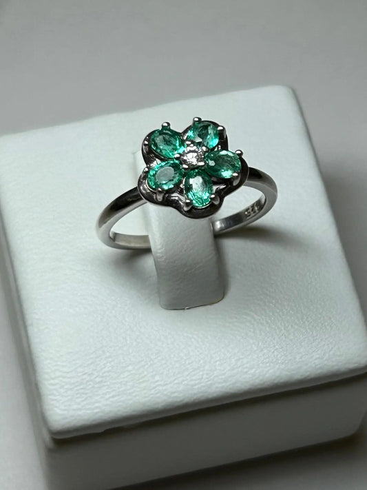 ANILLO PLATA LEY 925 DISEÑO FLOR 5 PETALOS Mirano