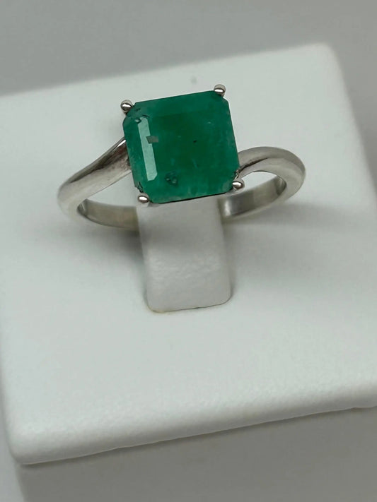 ANILLO LEY 925 DISEÑO CRUZADO SOLITARIO Mirano