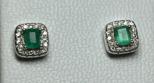 ARETES EN PLATA LEY 925  CUADRADOS MARQUESA Mirano