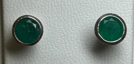 ARETES EN PLATA LEY 925 BISEL COLOR Mirano
