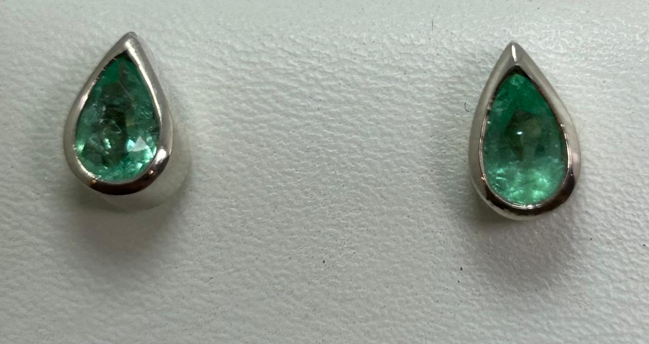 ARETES EN PLATA LEY 925 LAGRIMA BISEL Mirano