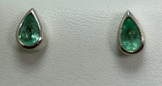 ARETES EN PLATA LEY 925 LAGRIMA BISEL Mirano