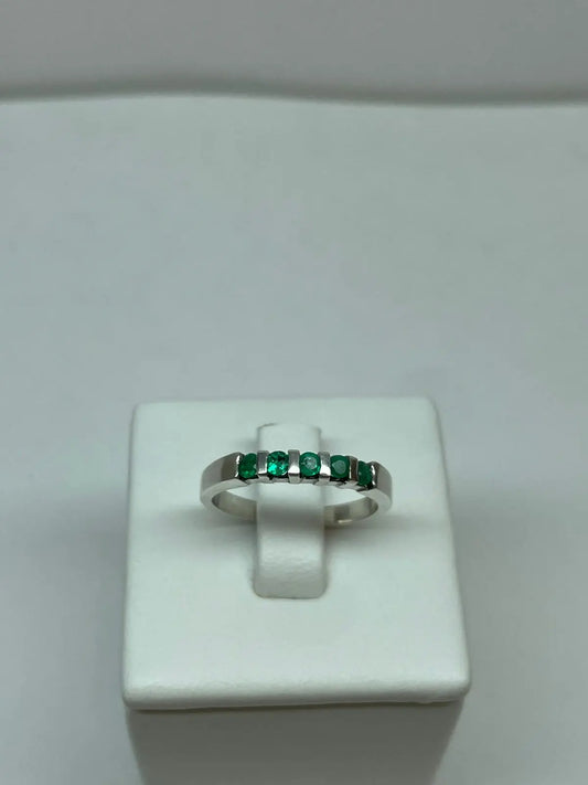 ANILLO LEY 925 DISEÑO BANDA 5 PIEDRAS Mirano