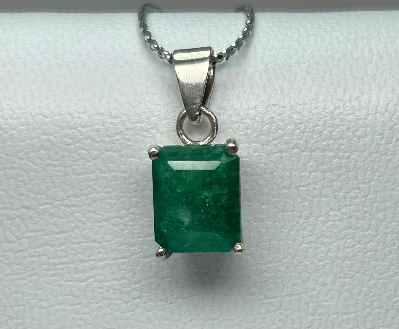 DIJE PLATA LEY 925 RECTANGULAR EN UÑAS  COLOR Mirano