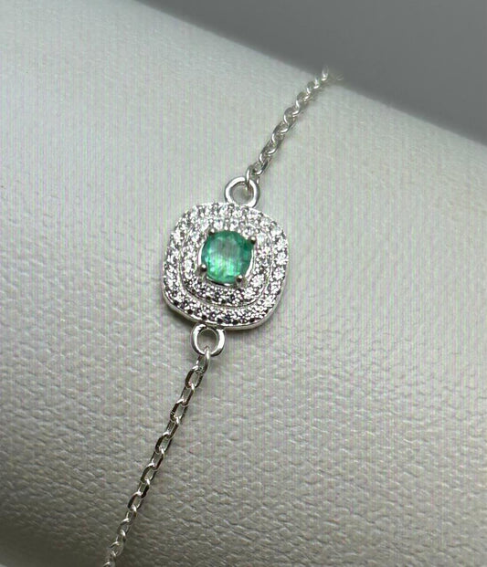 PULSERA PLATA LEY 925 CUADRADO DOBLE LINEA Mirano