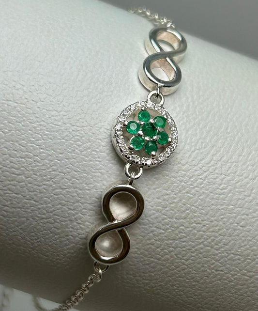 PULSERA PLATA LEY 925 FLOR INFINITO Mirano