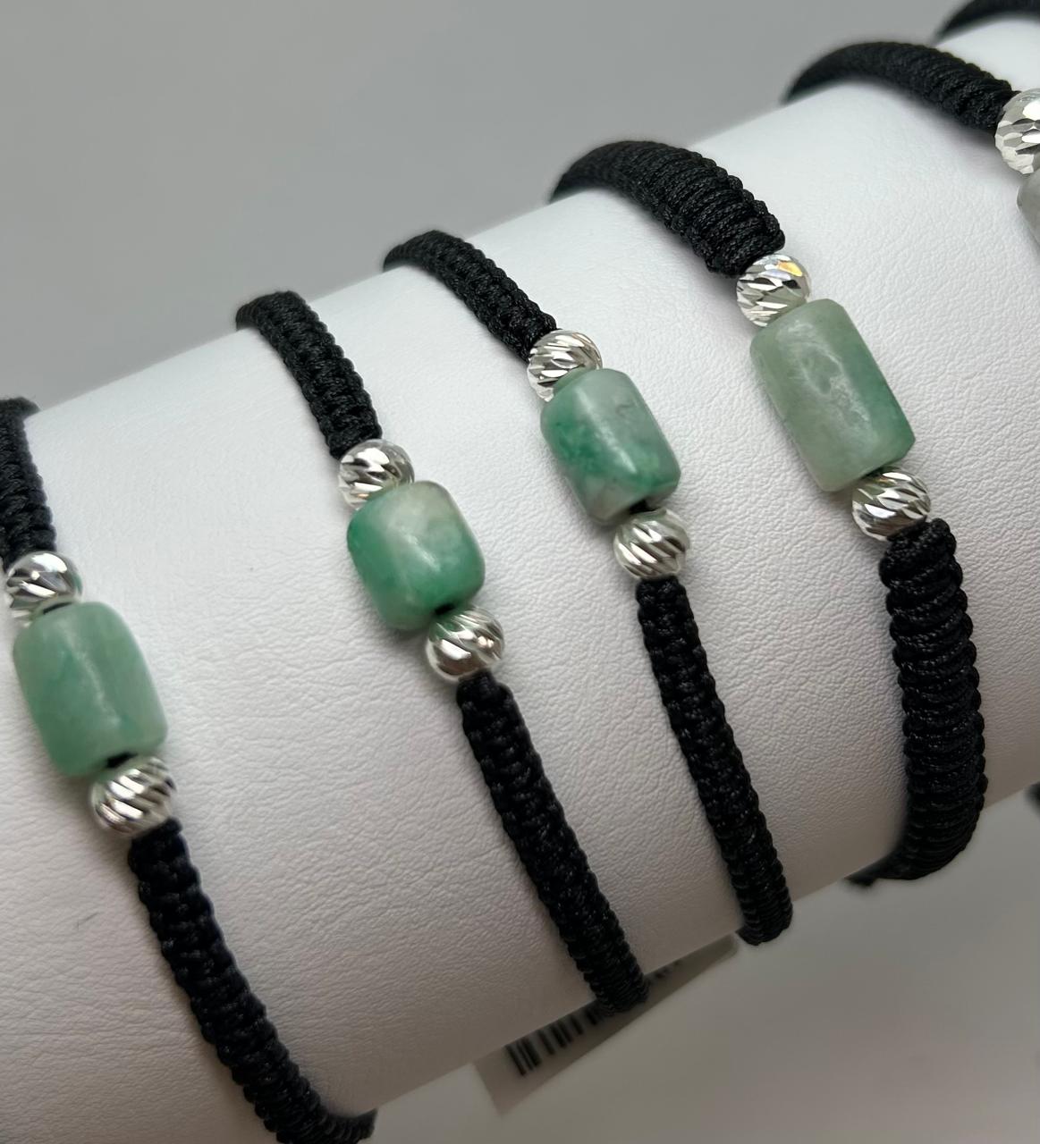 PULSERA TEJIDA A MANO MODULO PLATA LEY 925  DISEÑO TUBO Mirano
