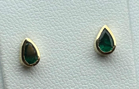 ARETES ORO 18 KTE AL BISEL TRAPICHE EXOTICO Mirano