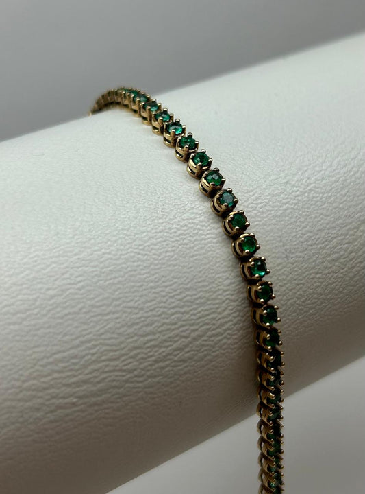 PULSERA ORO 18KTE CON ESMERALDA