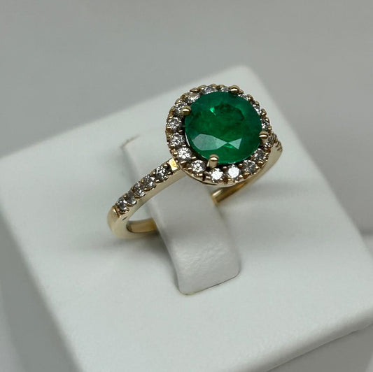 ANILLO ORO 18 KTE REDONDO MARQUESA CON DIAMANTES