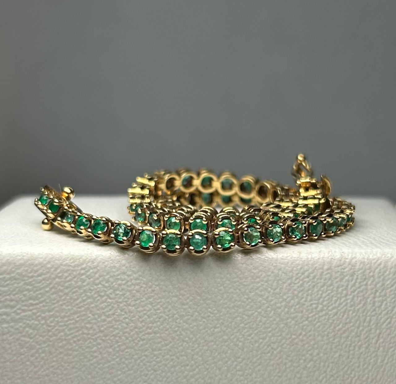 PULSERA ORO 18KTE CON ESMERALDA