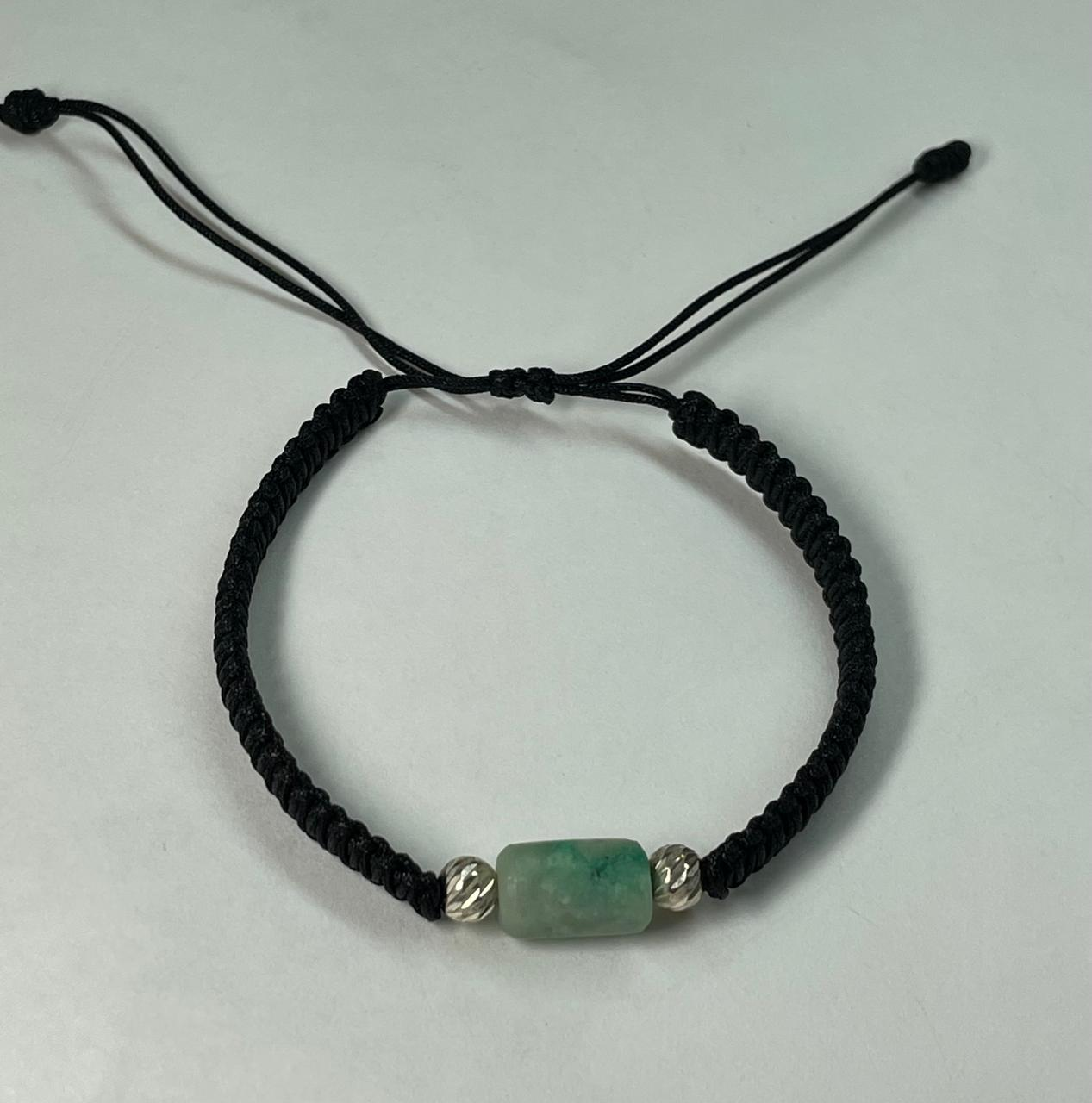 PULSERA TEJIDA A MANO MODULO PLATA LEY 925  DISEÑO TUBO Mirano