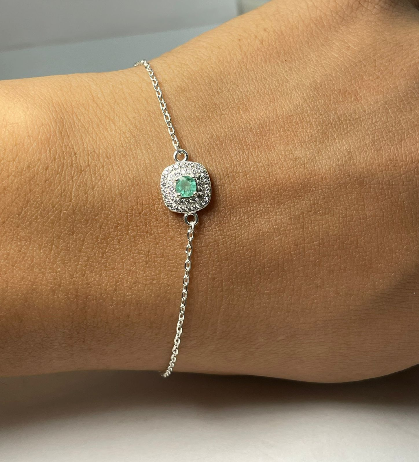 PULSERA PLATA LEY 925 CUADRADO DOBLE LINEA Mirano