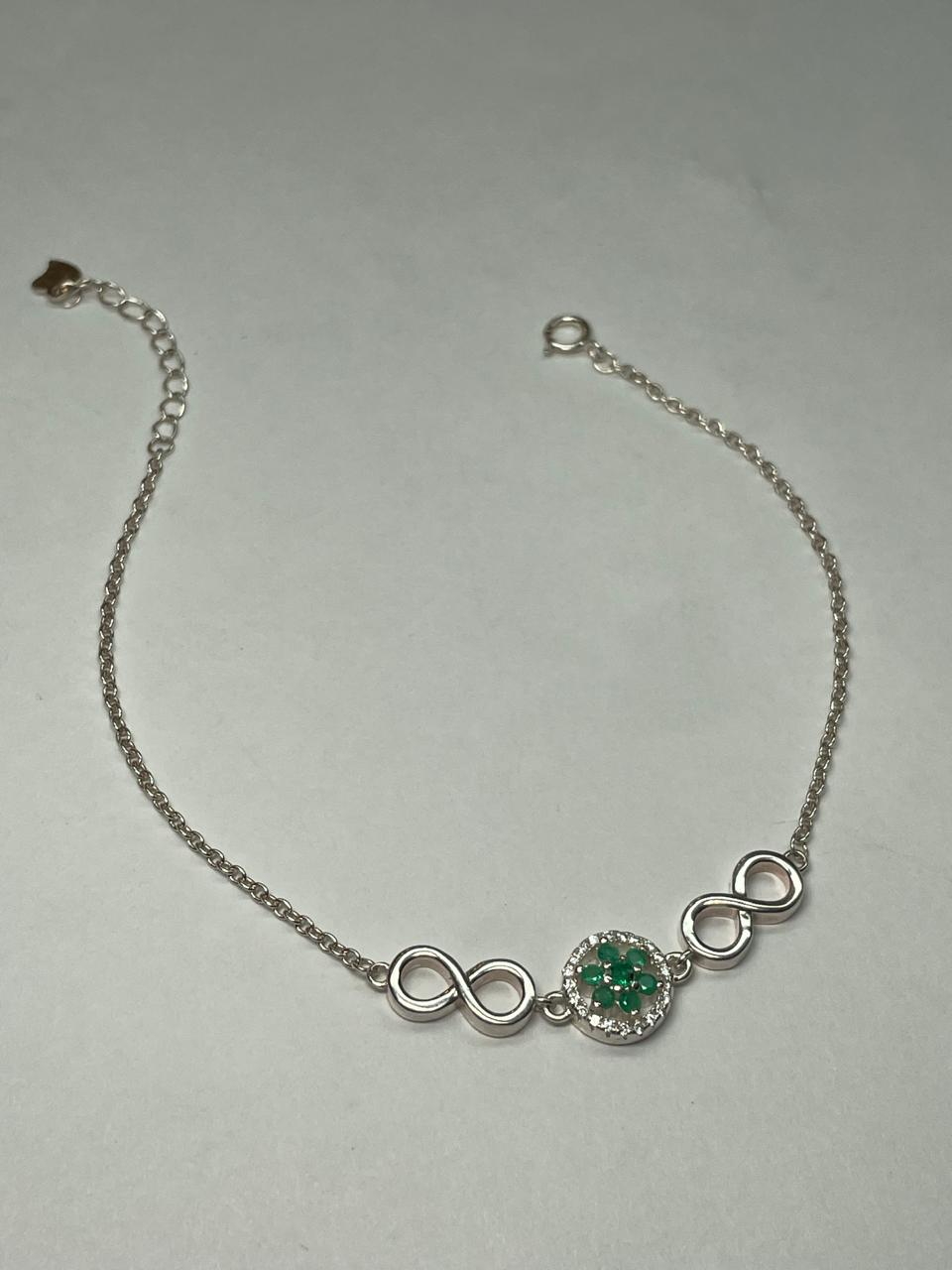 PULSERA PLATA LEY 925 FLOR INFINITO Mirano