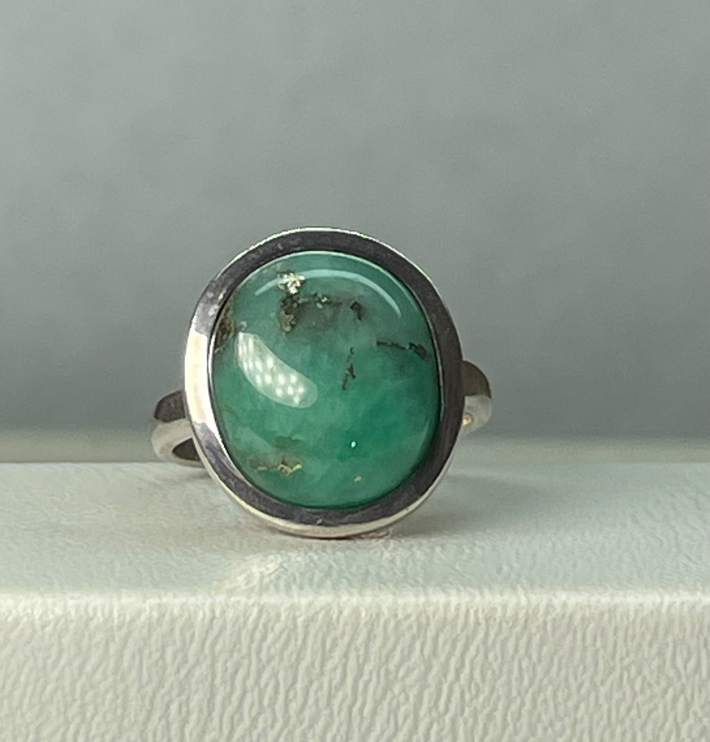 ANILLO EN PLATA LEY 925 SOLITARIO  CABUCHON Mirano