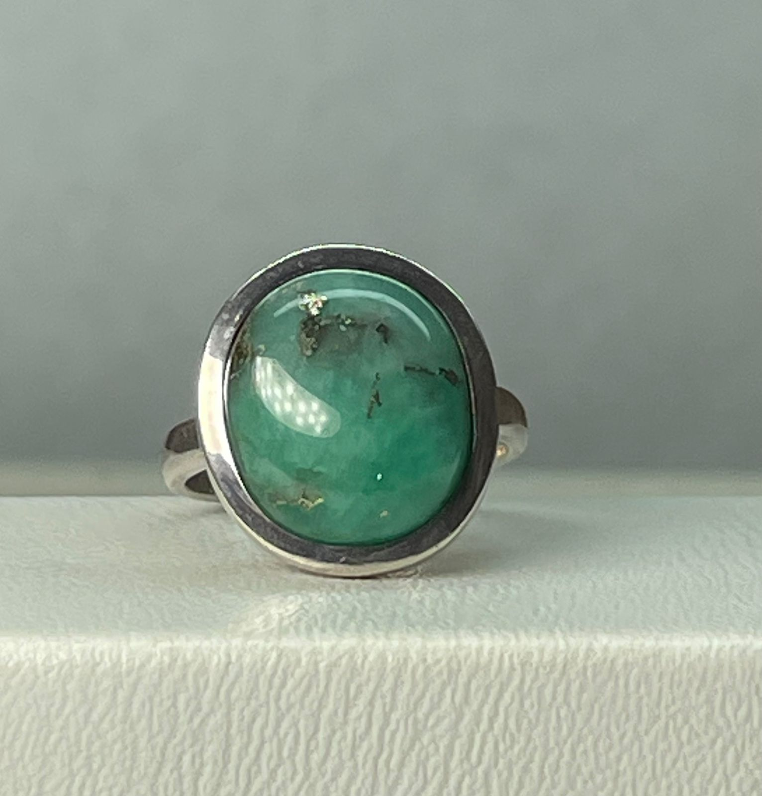 ANILLO EN PLATA LEY 925 SOLITARIO  CABUCHON Mirano